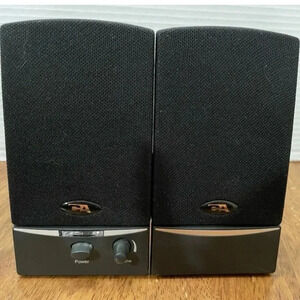 Cyber Acoustics Computer Speakers 5 1/2in Black With DC 9v Cord